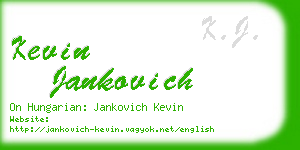 kevin jankovich business card